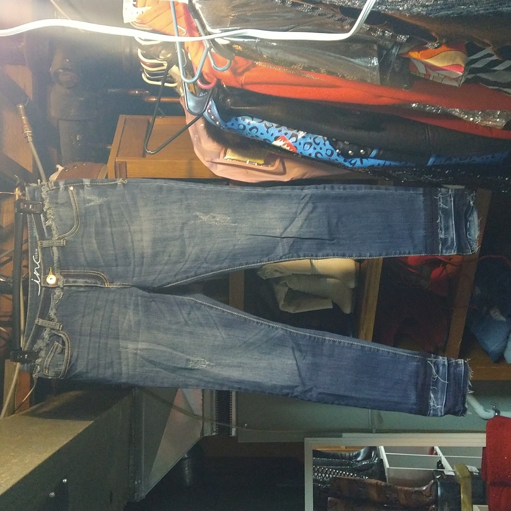 Skinny jeans by INC size 8 dark blue